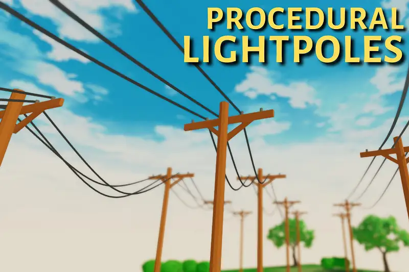 Procedural Lightpoles for Unity Asset Thumbnail