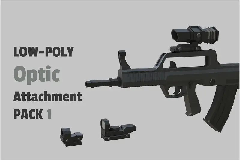 Low Poly Optic Attachment Pack 1 Asset Thumbnail