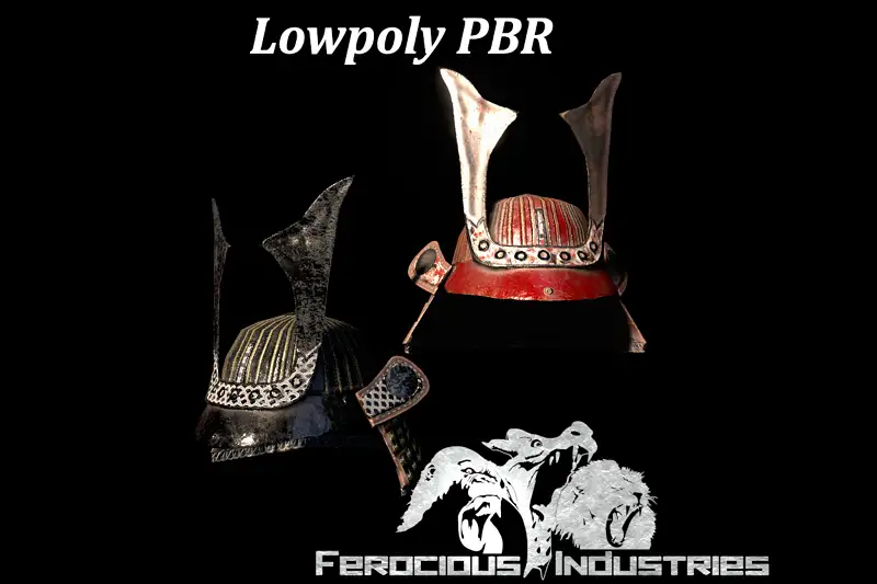 PBR Kabuto Helmets for Unity Asset Thumbnail
