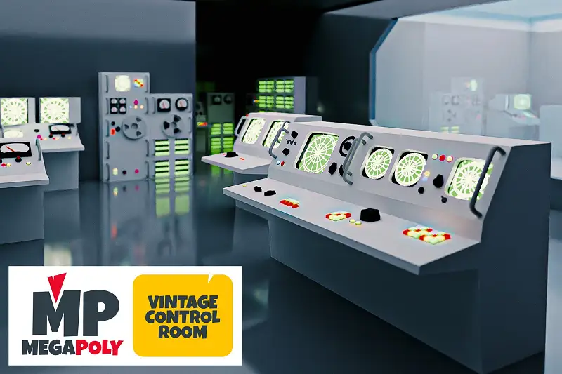 Megapoly.Art Vintage Control Room Asset Thumbnail
