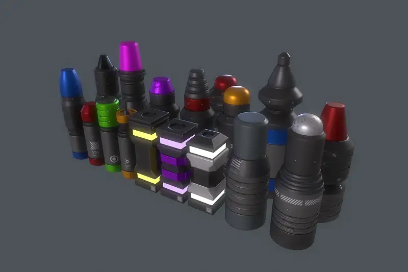 Sci-fi ammo - PBR Asset Thumbnail