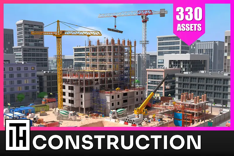 Construction - Low Poly 3D Models Pack Asset Thumbnail