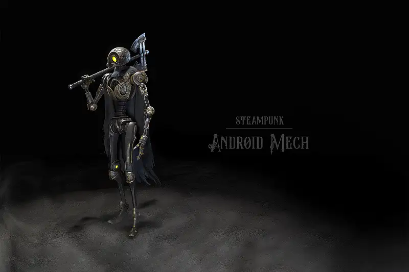 Steampunk Robot Model for Unity Asset Thumbnail