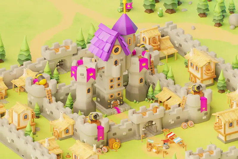 Soft Castle Pack: Create Charming Scenes with Ease Asset Thumbnail