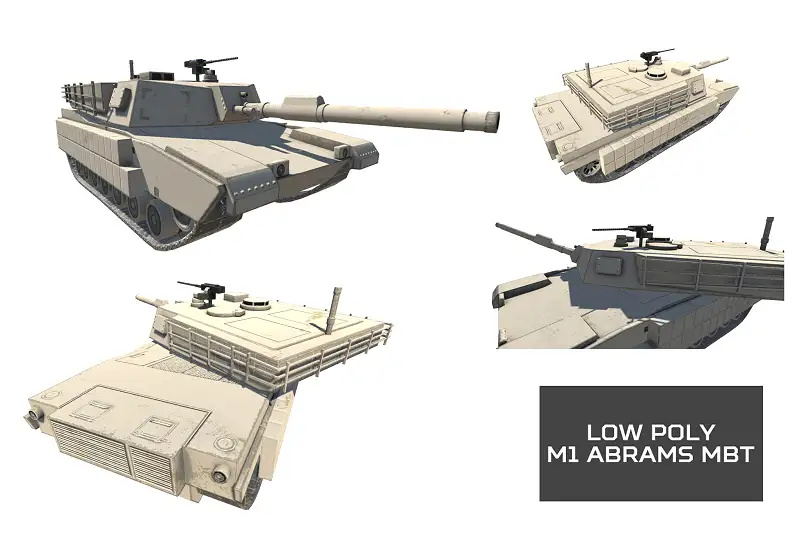 Low Poly M1 Abrams Asset Image