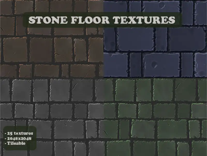 Hand Painted Stone Floor Pack Asset Thumbnail