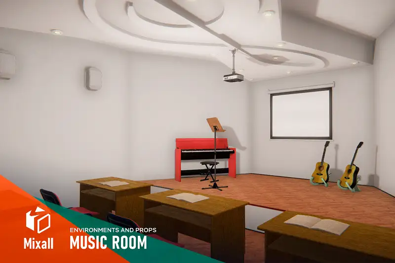 Music Room Environment and Props Asset Thumbnail