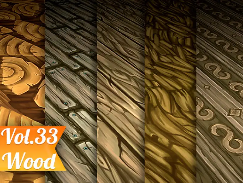 Texture Set Vol.33 Hand Painted Wood Asset Thumbnail