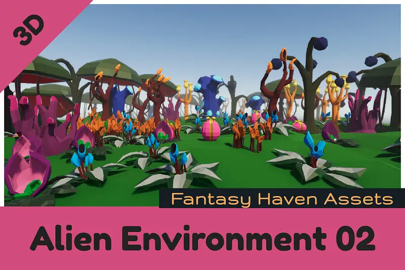 LOW POLY - Alien Environment - 02 Asset Thumbnail