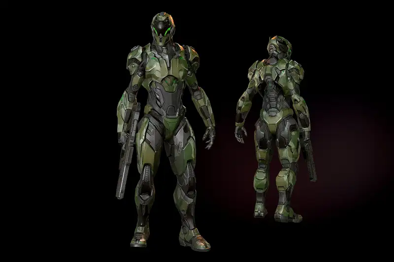 Sci-Fi Cyborg 10 Model Asset Thumbnail