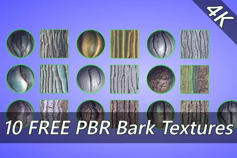 10 Free PBR Bark Materials for HDRP Asset Thumbnail