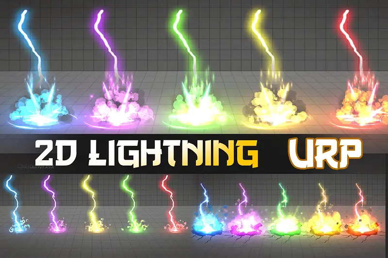 Stylized Lightning VFX for 2D Games Asset Thumbnail