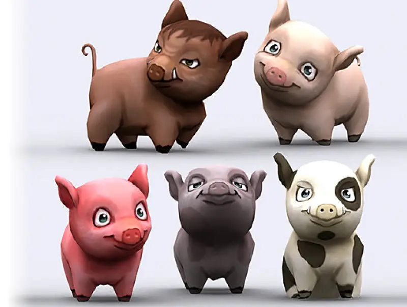 Chibii Animals - Pigs Asset Image