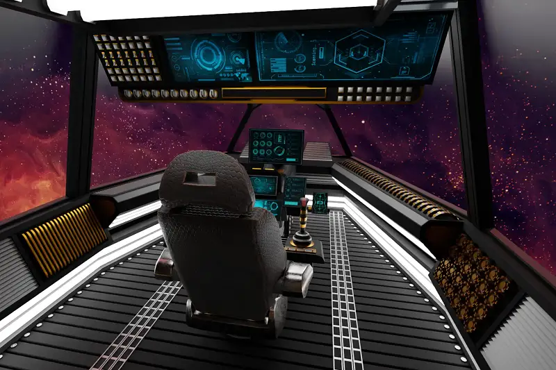 Sci-Fi Fighter Cockpit 3D Model Asset Thumbnail