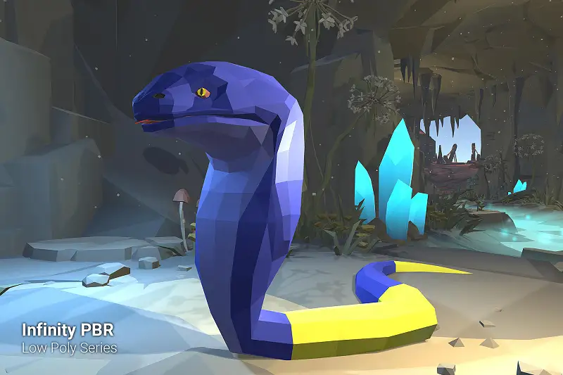 Low Poly Character - Cobra Snake - Fantasy RPG Asset Thumbnail