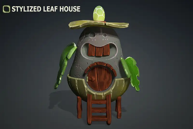 Stylized Leaf House Asset Thumbnail