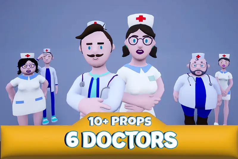Doctor & Nurse Pack with Props v2.0 Asset Thumbnail