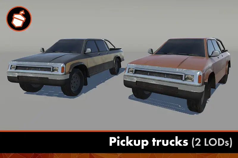 Pickup trucks (2 LODs) Asset Thumbnail