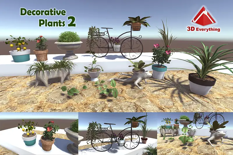 Decorative Plants 2: Realistic 3D Models for Games and Scenes Asset Thumbnail