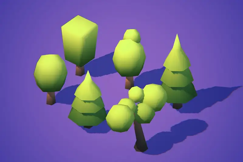 Lowpoly Trees Asset Thumbnail