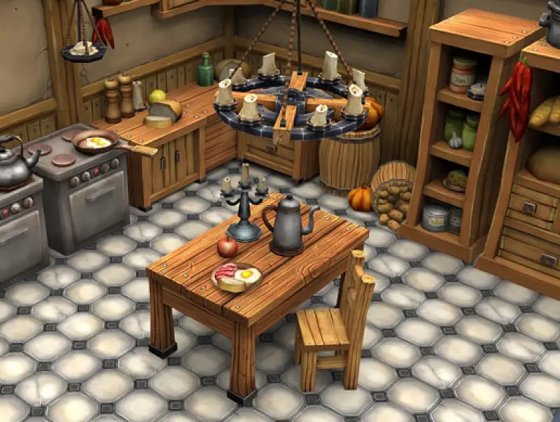 Stylized Kitchen Environment Asset Image