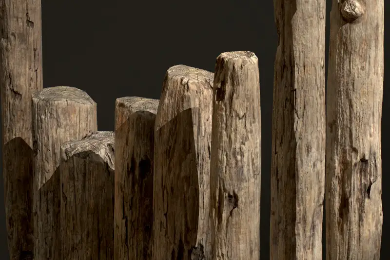 Wooden Poles Game Asset Asset Thumbnail