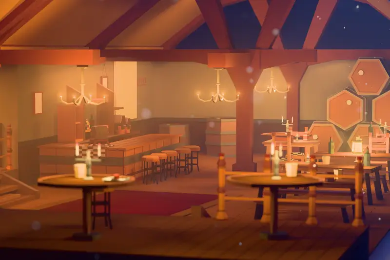 Bar / Interior - Functional Low Poly assets Asset Thumbnail