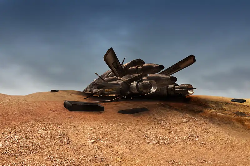 Crash-landed ship Asset Thumbnail