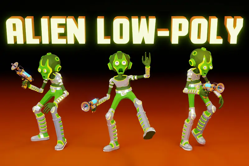 Low-Poly Alien Character Pack Asset Thumbnail