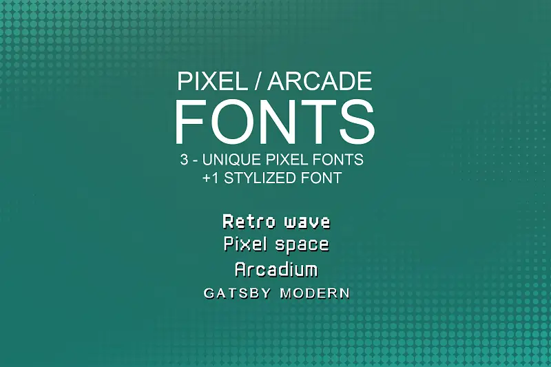 Pixel Art Fonts for Games Asset Thumbnail