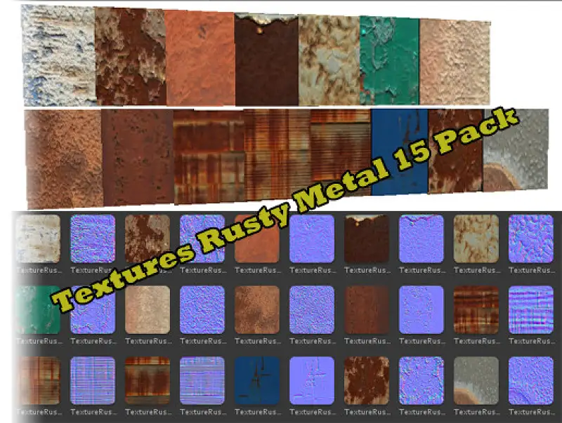 Textures Rusty Metal 15 Pack Asset Thumbnail