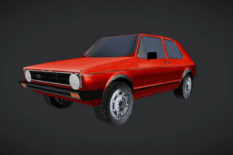 PS1 Style Hatchback Car Pack Asset Thumbnail