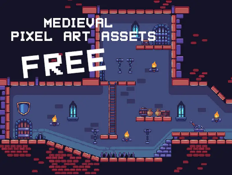 Medieval pixel art asset FREE Asset Image