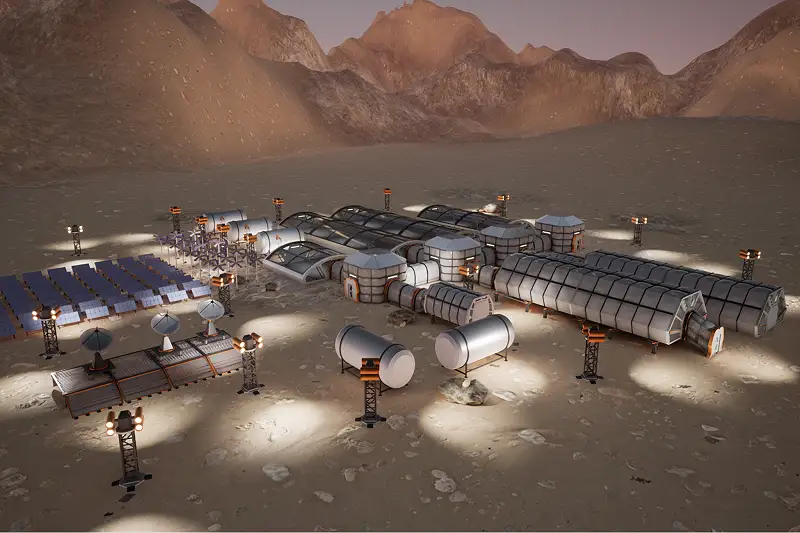 Low Poly Modular Station Asset Thumbnail