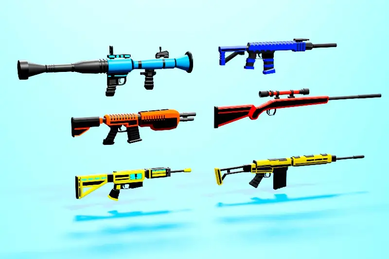 Low Poly Stylized Gun Demo Asset Thumbnail