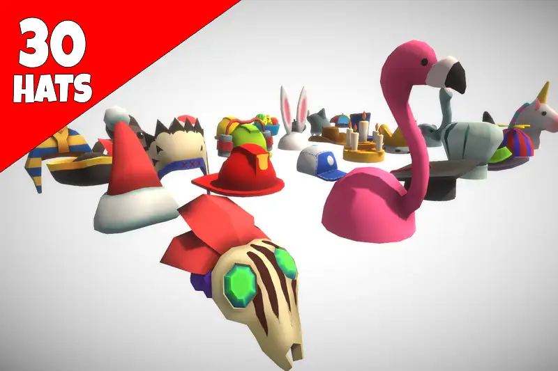 Ultimate Low Poly Hat Collection Asset Thumbnail