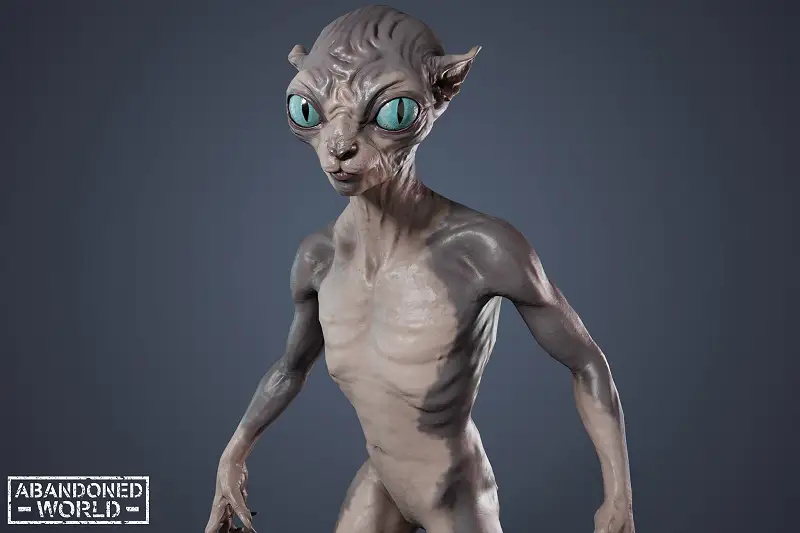 Alien Cat Game Model Asset Thumbnail