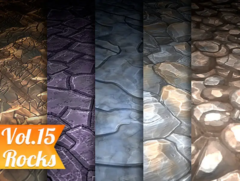 Texture Set Vol.15 Hand Painted Rock Asset Thumbnail