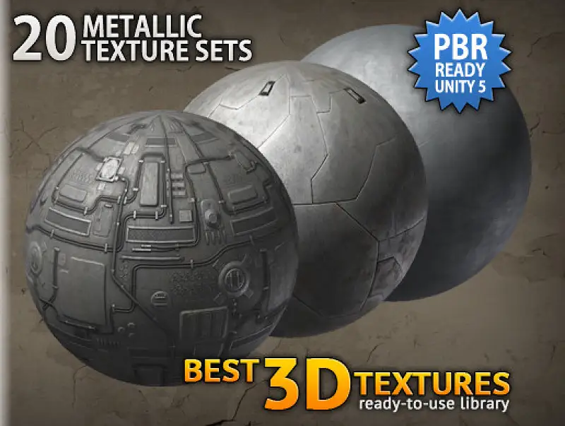 20 Metallic textures Asset Thumbnail