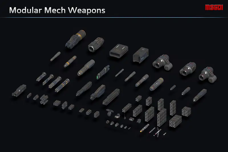 Modular Mech Weapons Asset Thumbnail