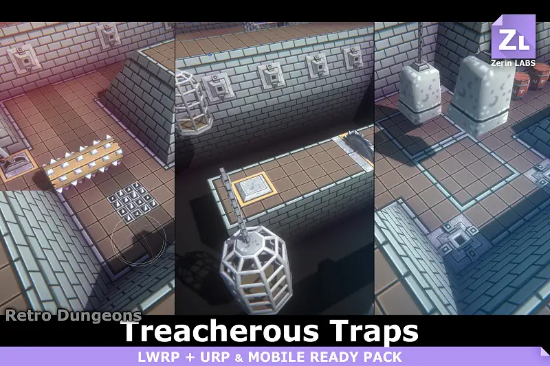 Dungeon Trap System Kit - Lowpoly Modular Assets Asset Thumbnail