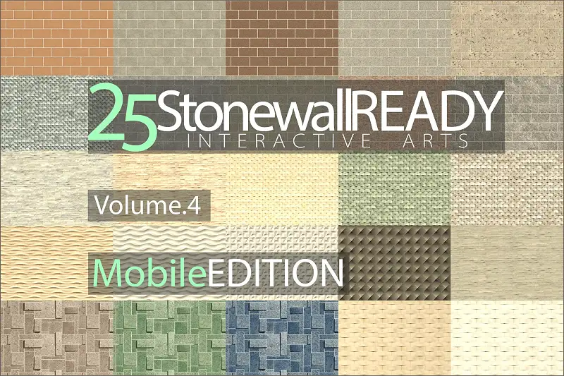 25 Stone Wall Materials Ready, Volume. 4 Asset Thumbnail