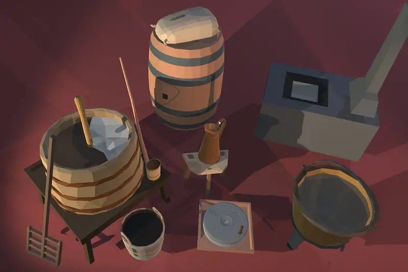 Medieval Brewery LowPoly Pack: Ancient Brewing Assets Asset Image