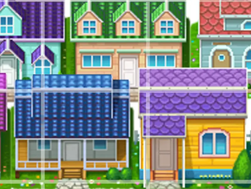 10 Orthographic Cartoon House Sprites Asset Thumbnail