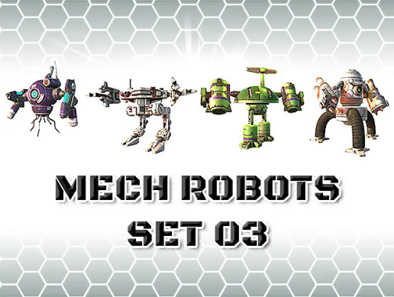 Mech Robot Set 3 Asset Thumbnail