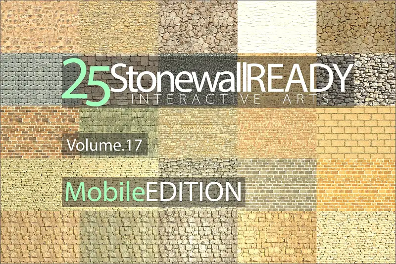 25 Stone Wall Materials Ready, Volume. 17 Asset Thumbnail