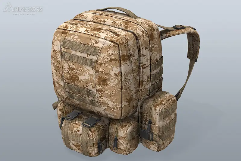 Low Poly Backpack Asset Thumbnail
