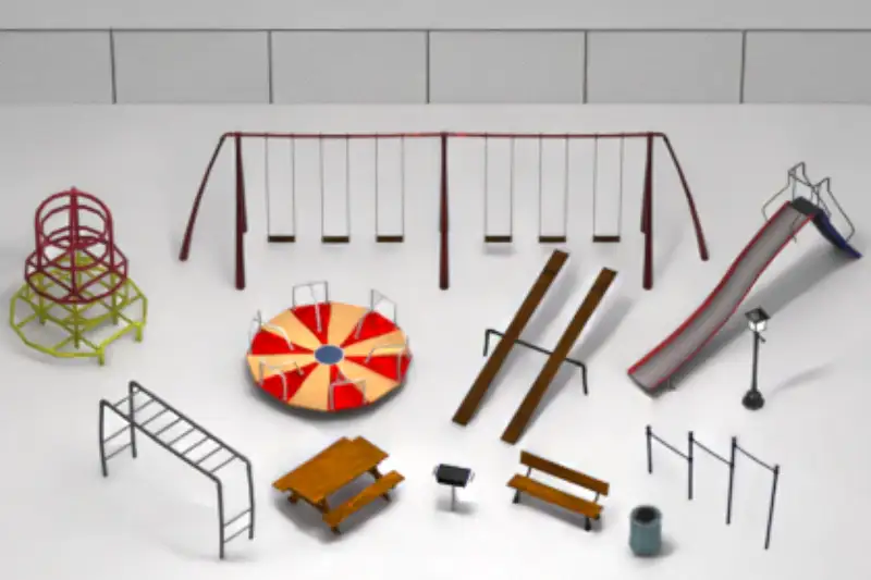 Park Equipment 3D Models Asset Thumbnail