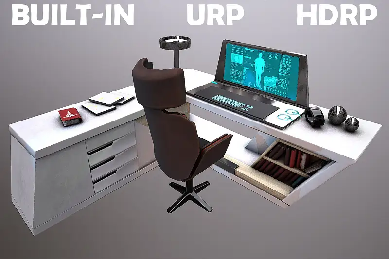 Modular Futuristic Work Desk Asset Thumbnail