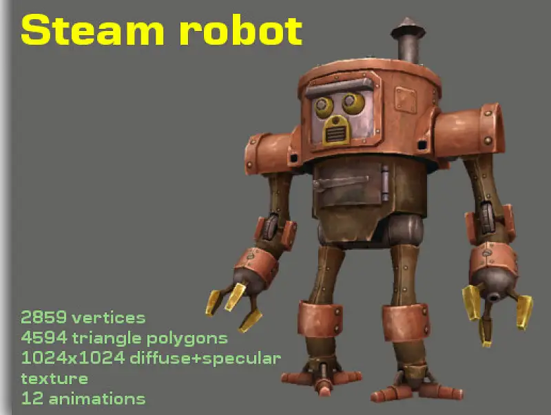 Steam Robot Asset Thumbnail